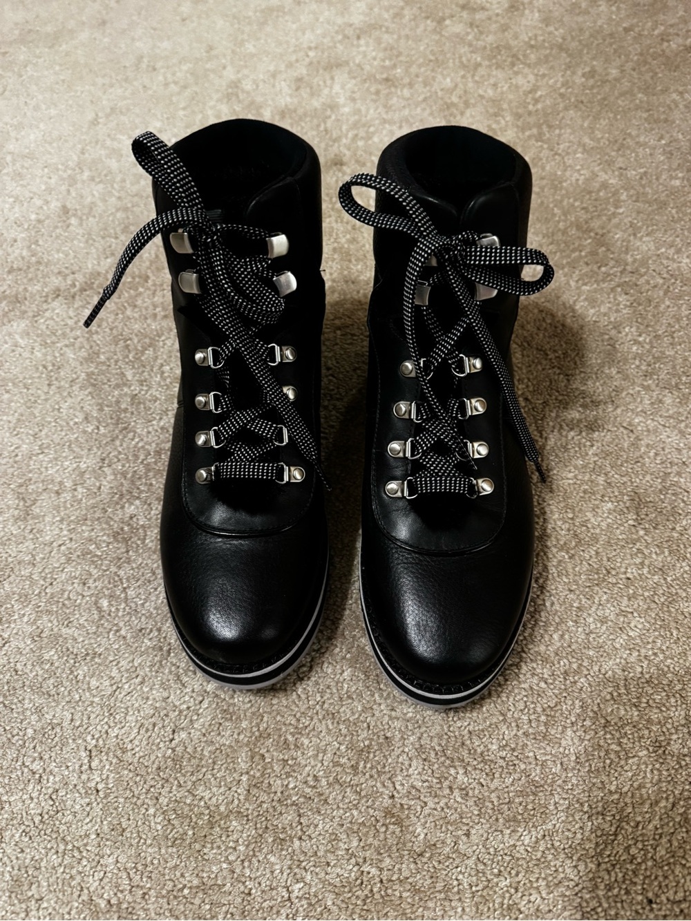 Cole Haan Black Lace-Up Women’s Ankle Boots